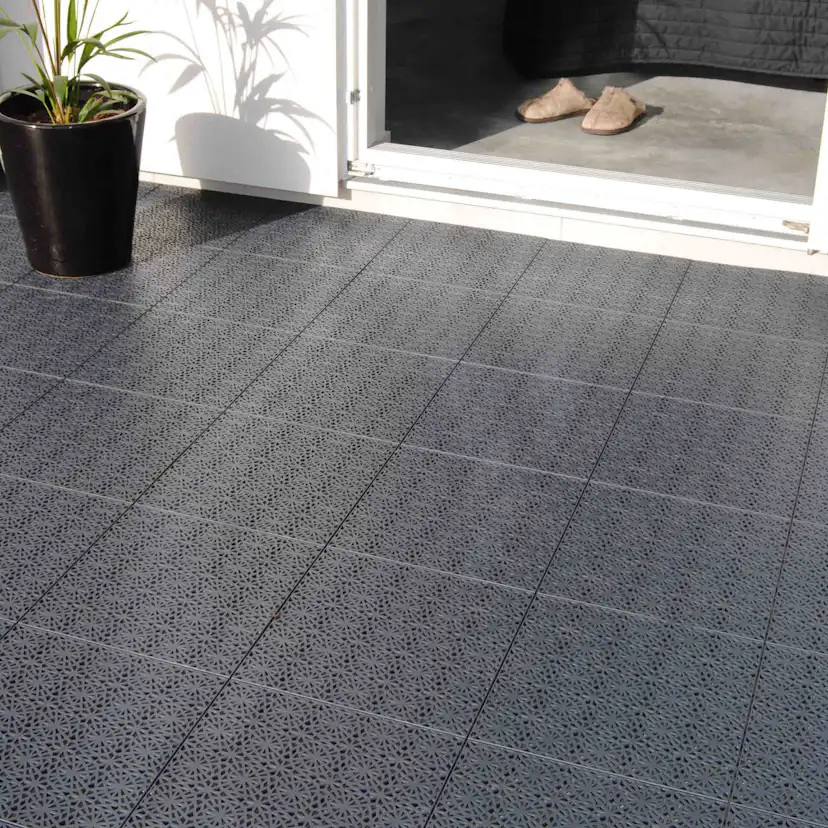 Golvplatta Bergo XL Graphite Grey Golvtrall i Plast