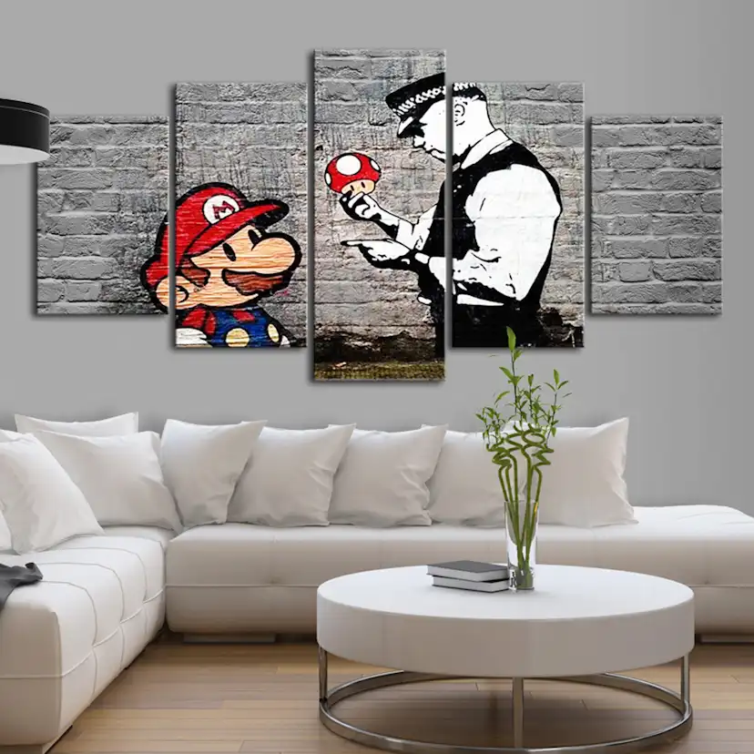 Tavla Arkiio Super Mario Mushroom Cop