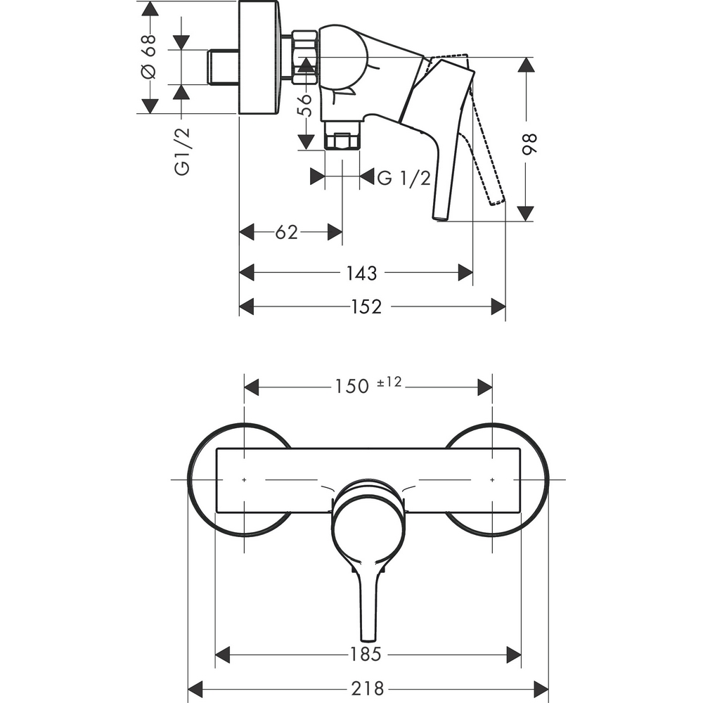 Duschblandare Hansgrohe Talis S