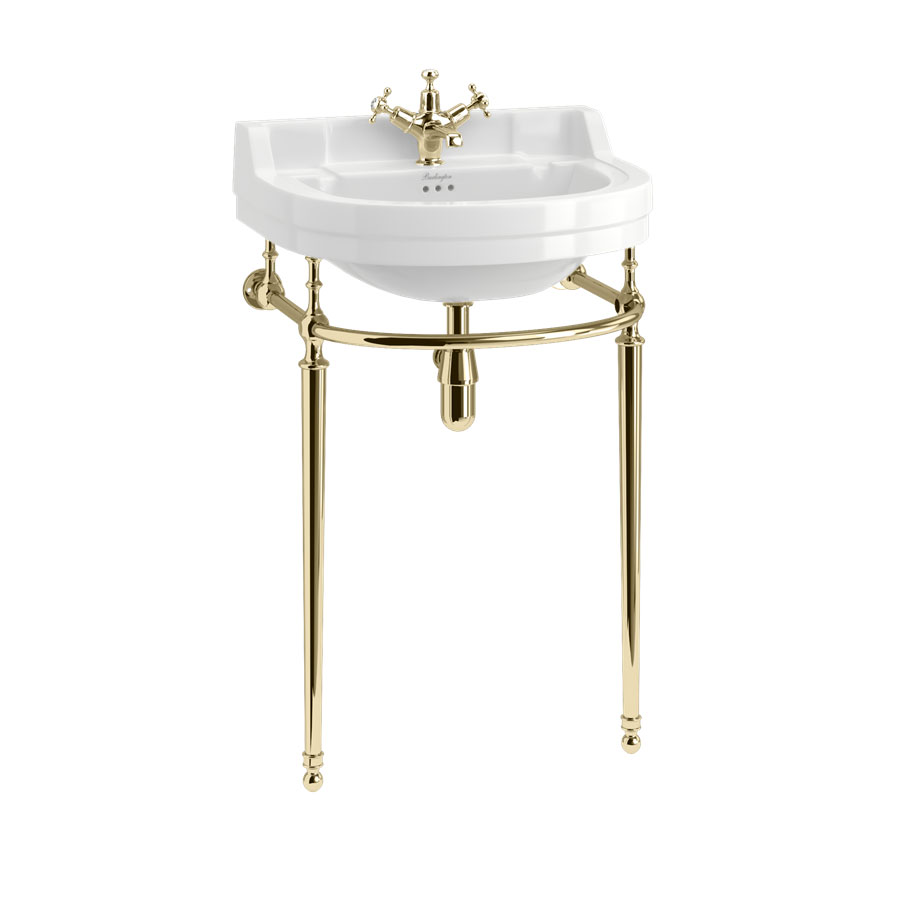 Tvättställ Burlington Edwardian Runt med Handfatsställ 560 mm