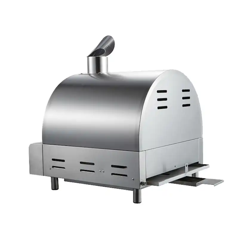 Pizzaugn Myoutdoorkitchen Philadelphia Fristående i Rostfritt Stål med Pizzasten i Tegel