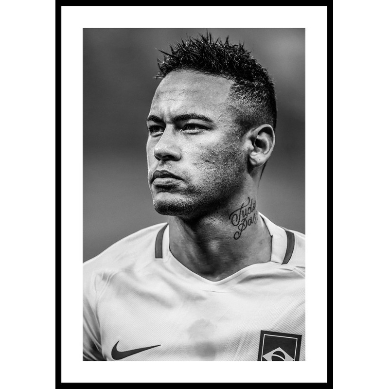 Neymar Jr Brazil 2016 B&W 50x70 50x70 cm