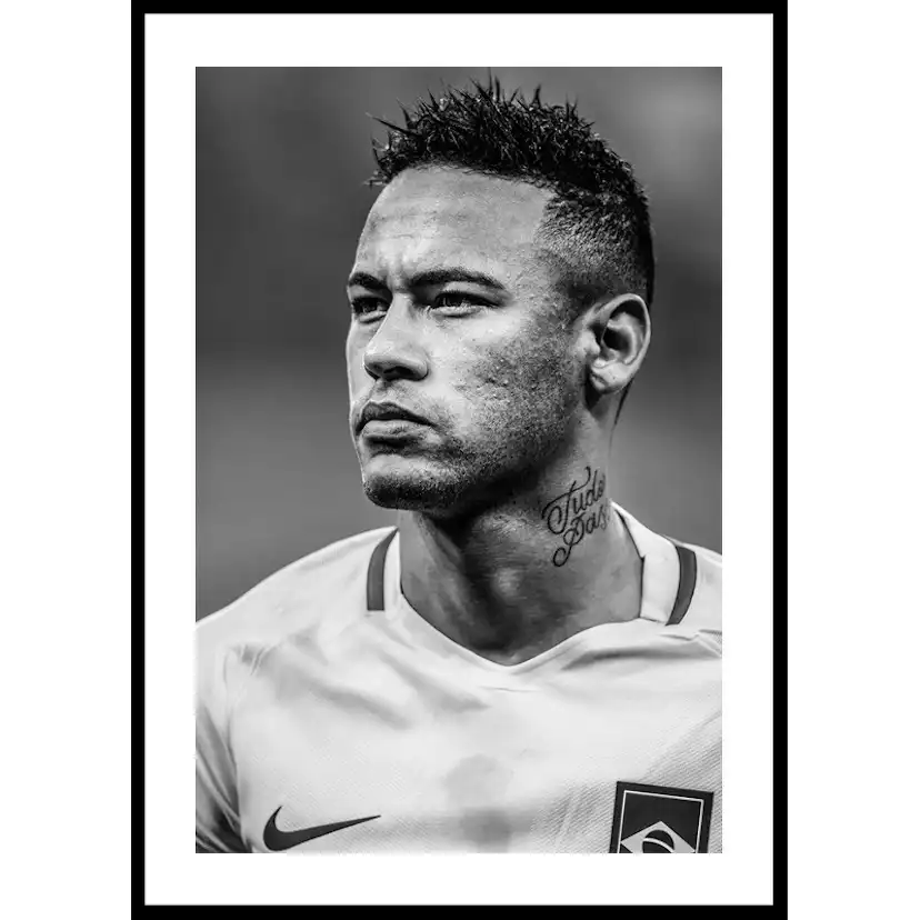 Neymar Jr Brazil 2016 B&W 50x70 50x70 cm