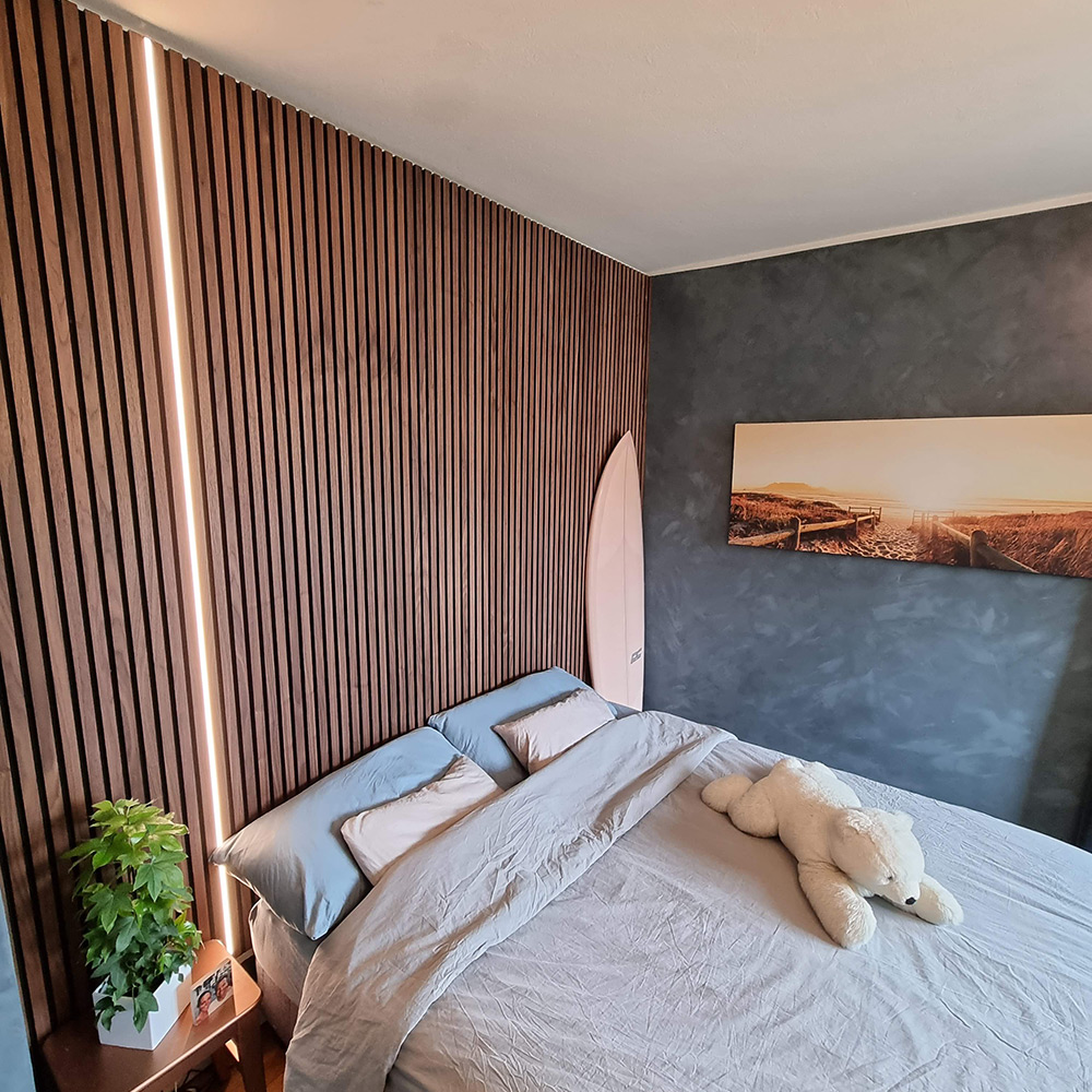 LED-Belysning Wood on wall Akustikpanel Bred