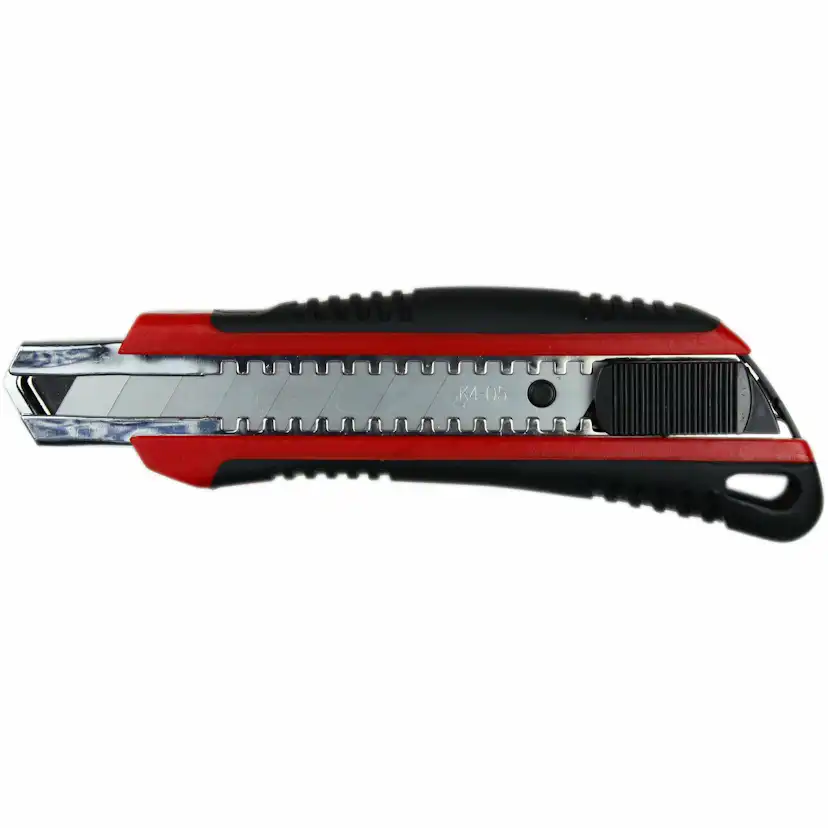 Brytbladskniv Tecos 18 mm m/autolås Röd