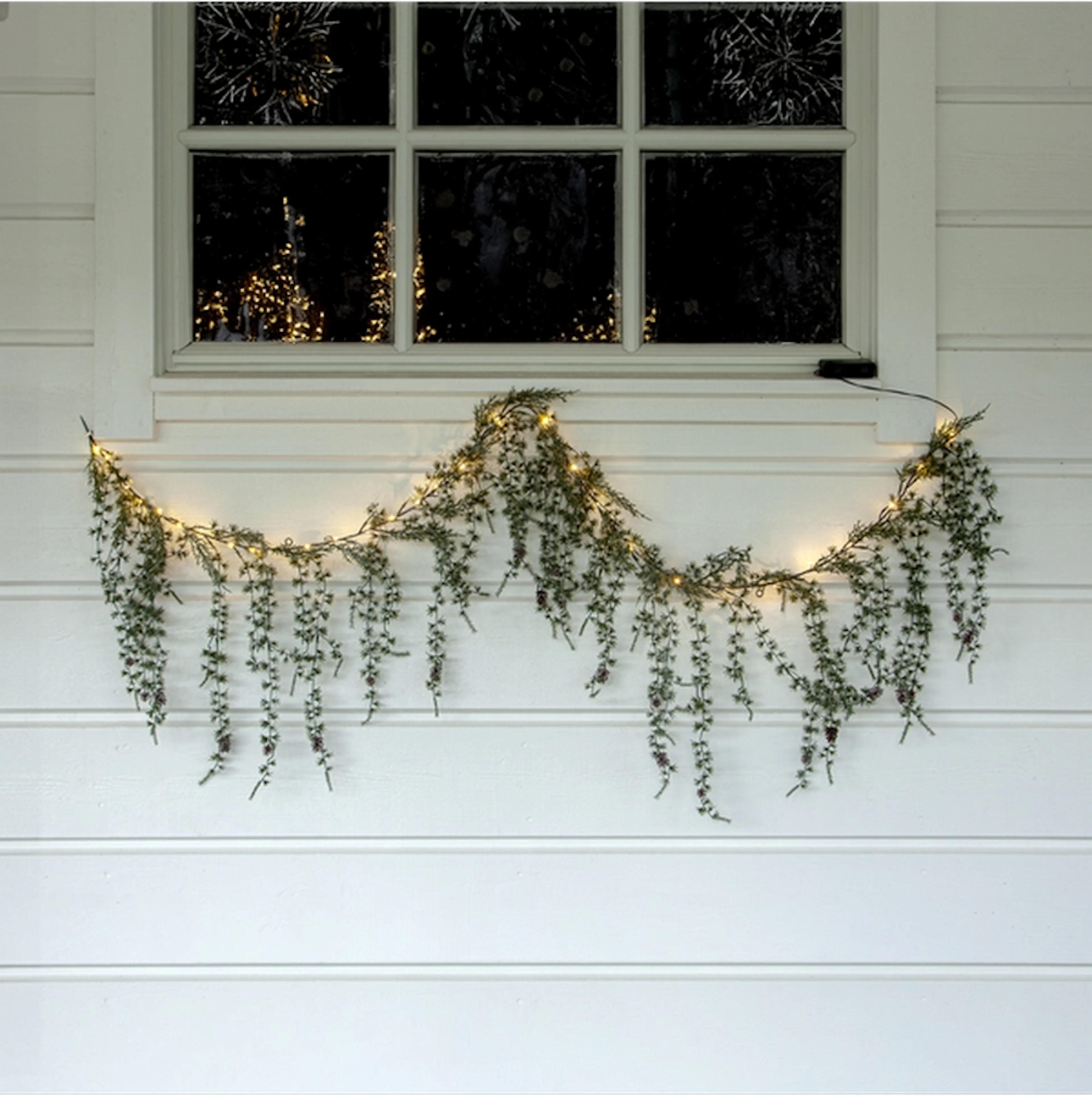 Girlang Star Trading Barr Julpynt Grangirlang 170 cm med LED