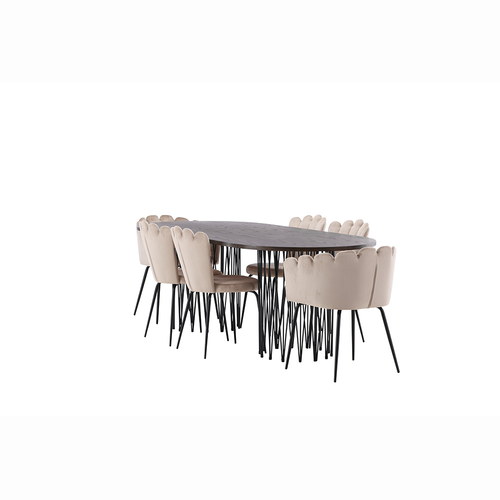 Matgrupp furniture/fashion Stone med 4 Limhamn Light Stolar och 2 Limhamn Stolar
