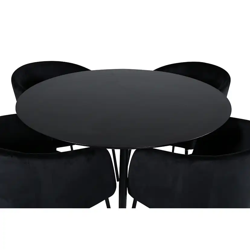 Matgrupp Venture Home Silvia med 4 Bergen Stolar Sammet