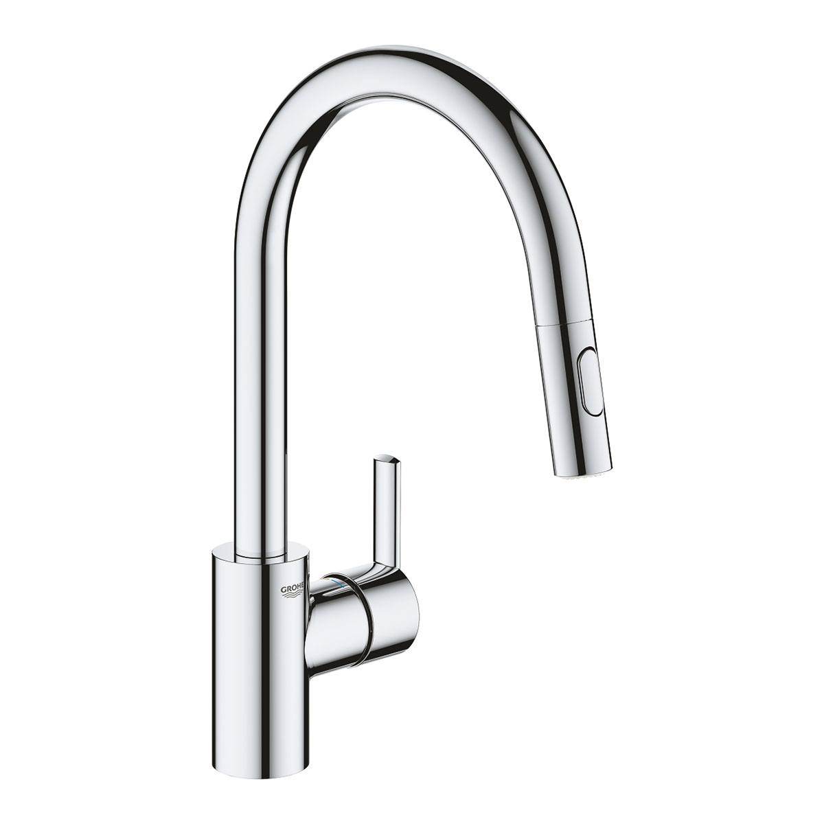 Köksblandare Grohe Feel Hög Engreppsblandare Krom med Svängbar Pip & Quickfix