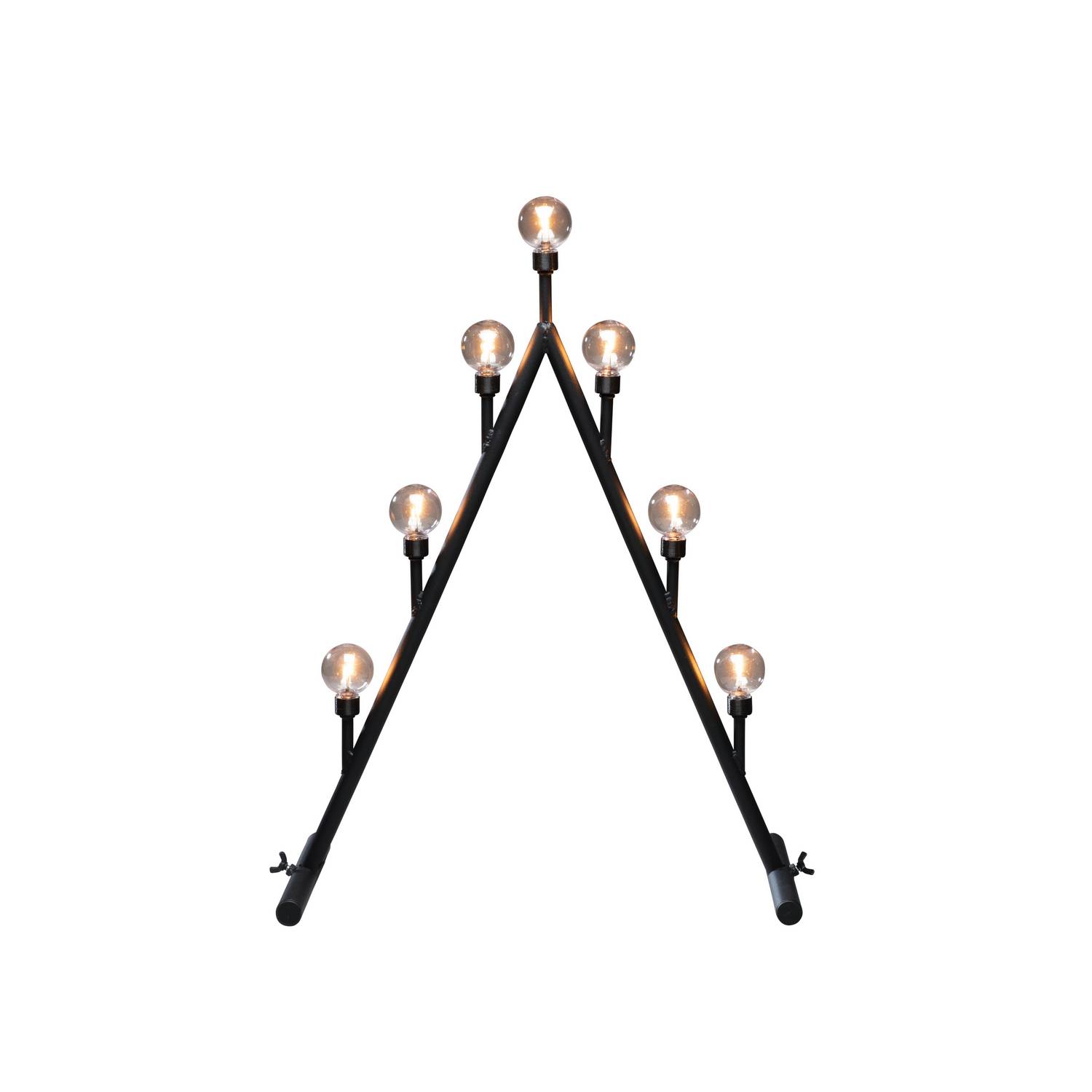 Adventsljusstake Gnosjö Konstsmide 7 Ljus LED Svart