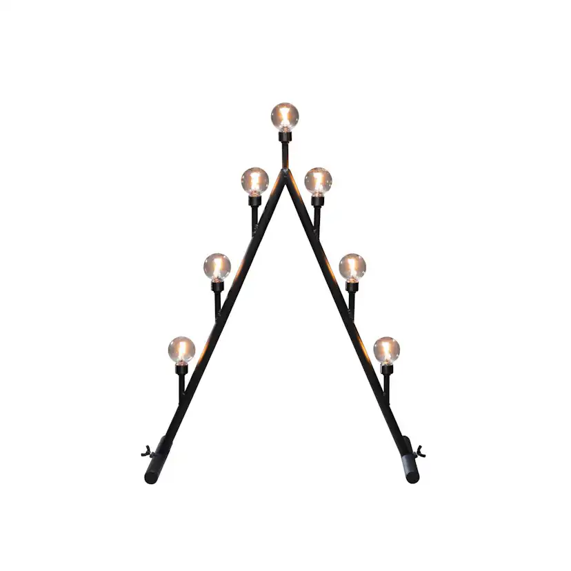 Adventsljusstake Gnosjö Konstsmide 7 Ljus LED Svart