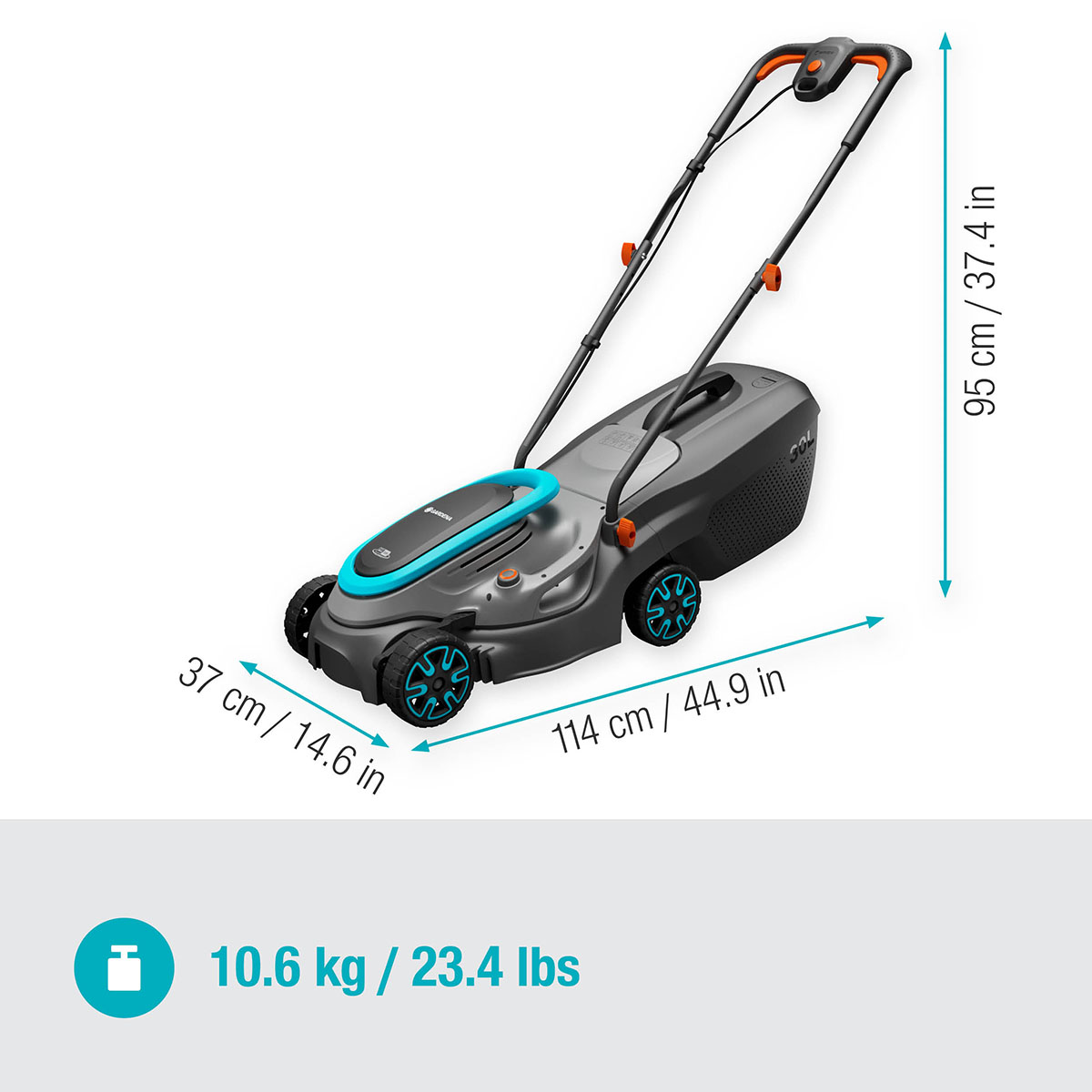 Batterigräsklippare Gardena PowerMax 32/18V P4A med Batteri och Laddare