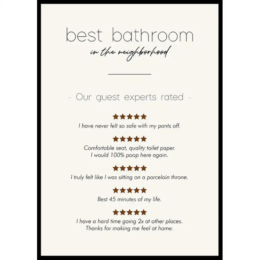 Poster Gallerix Best Bathroom