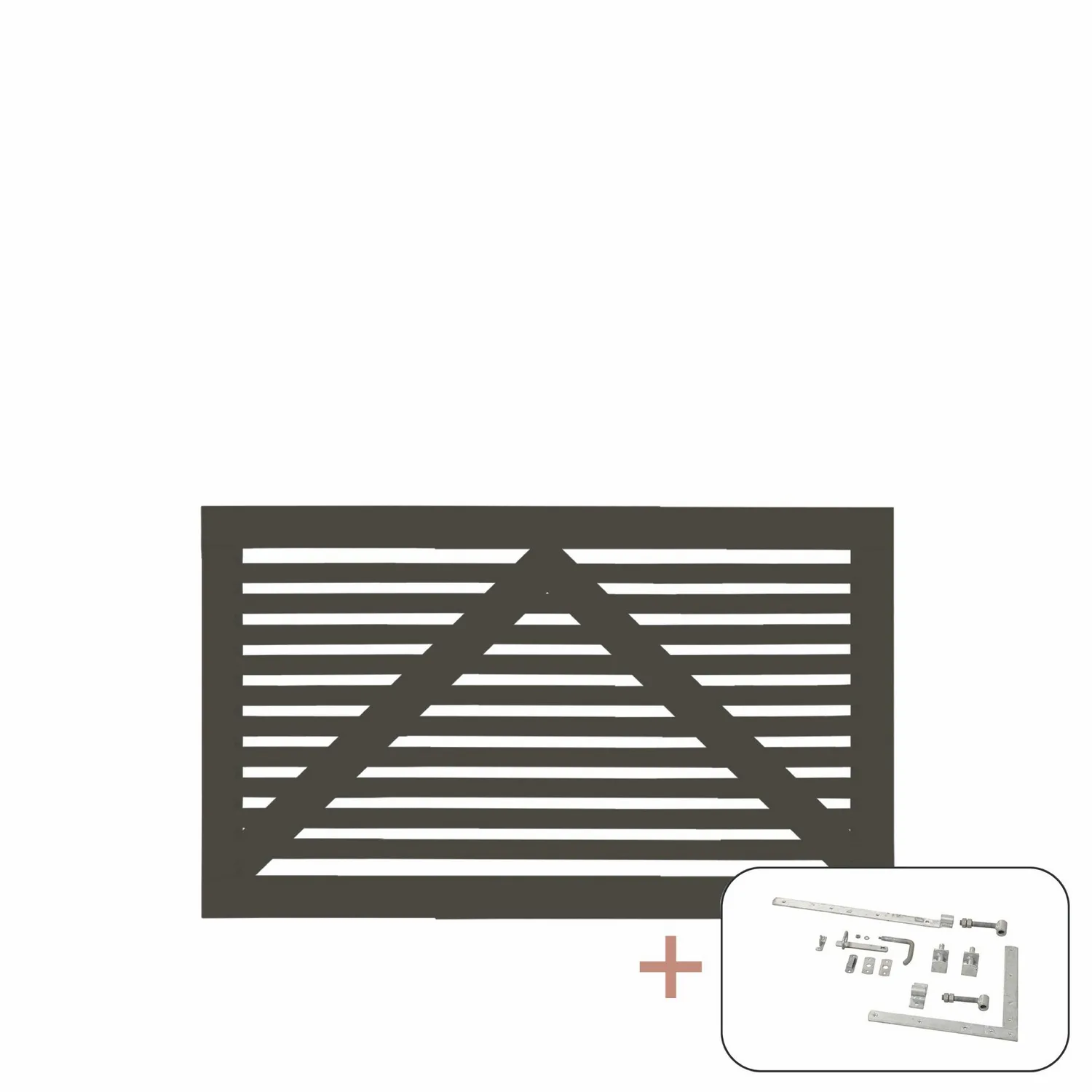 Enkelgrind PLUS Tokyo Bredd inkl. Beslag Umbragrå