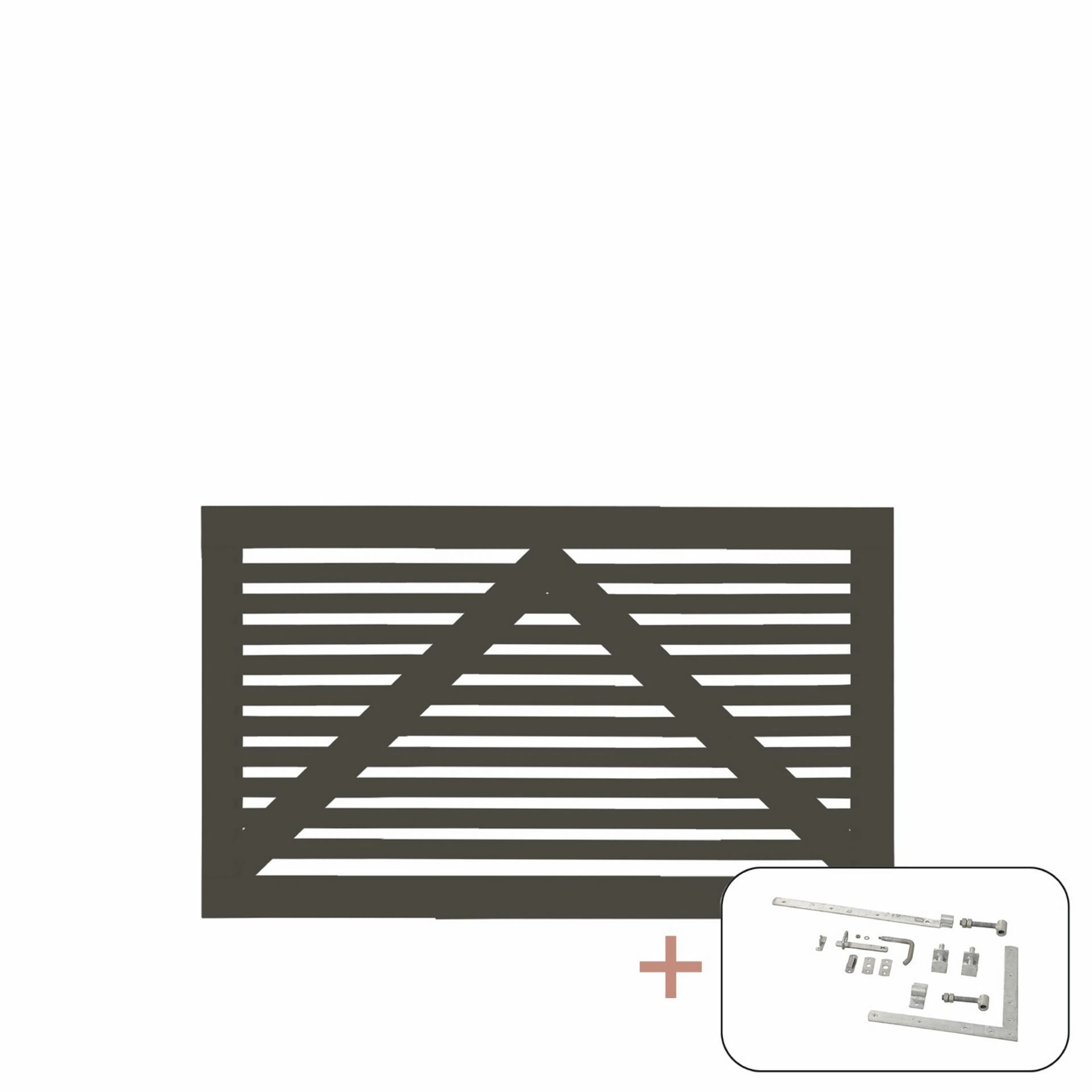 Enkelgrind PLUS Tokyo Bredd inkl. Beslag Umbragrå