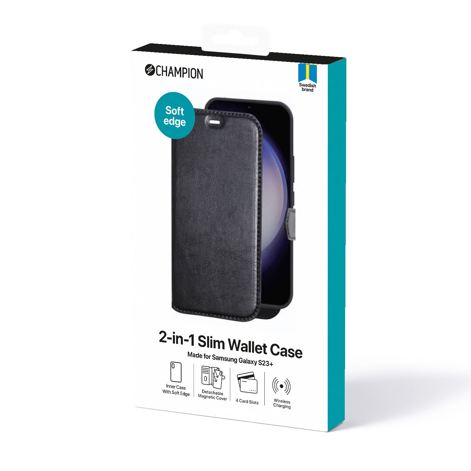 Mobilskal Champion 2-in-1 Slim Wallet Case Galaxy S23+