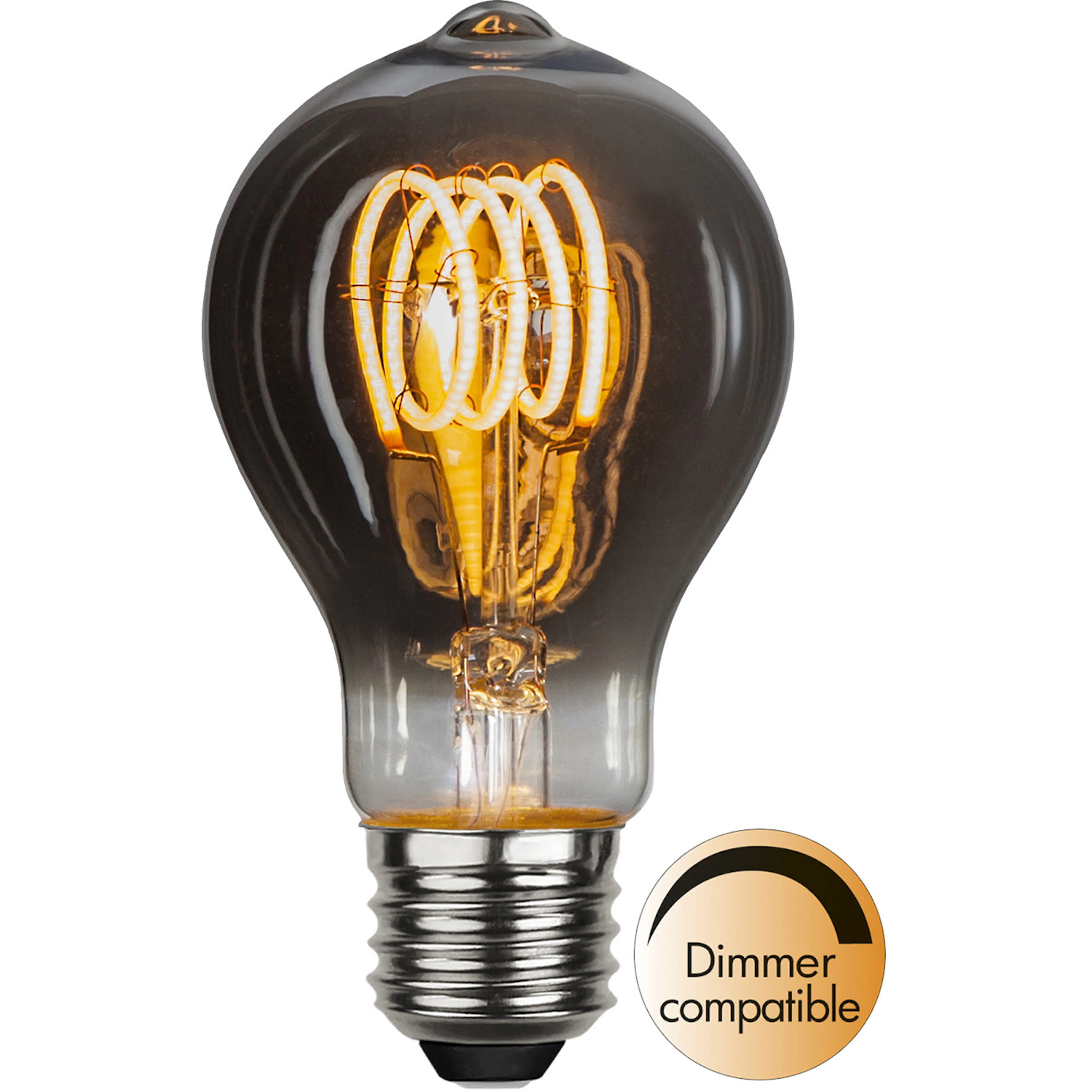LED-lampa Star Trading E27 TA60 Decoled Spiral Smoke Dimbar 3,7W