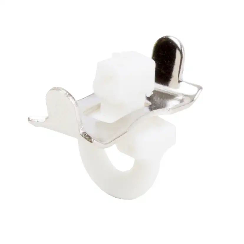 Gardintillbehör Kirsch Stopp för Elite- och Flexi-skenan Vit/Aluminium 10st