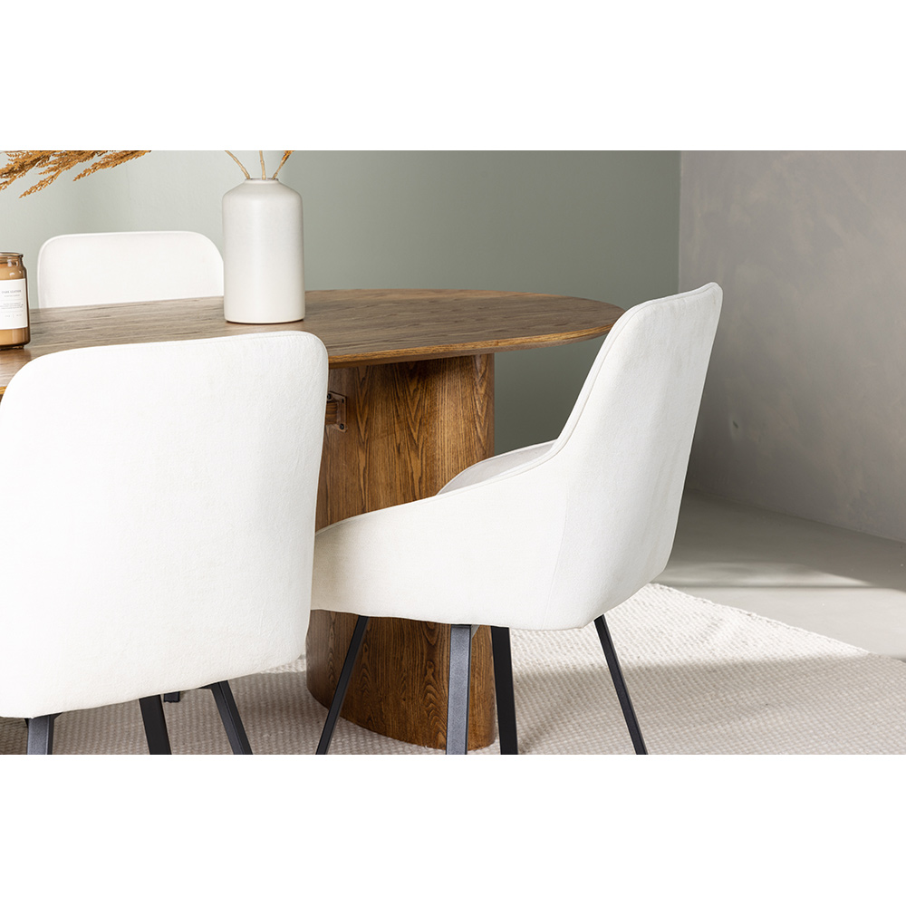 Matgrupp Venture Home Isolde med 4 Rosie Stolar