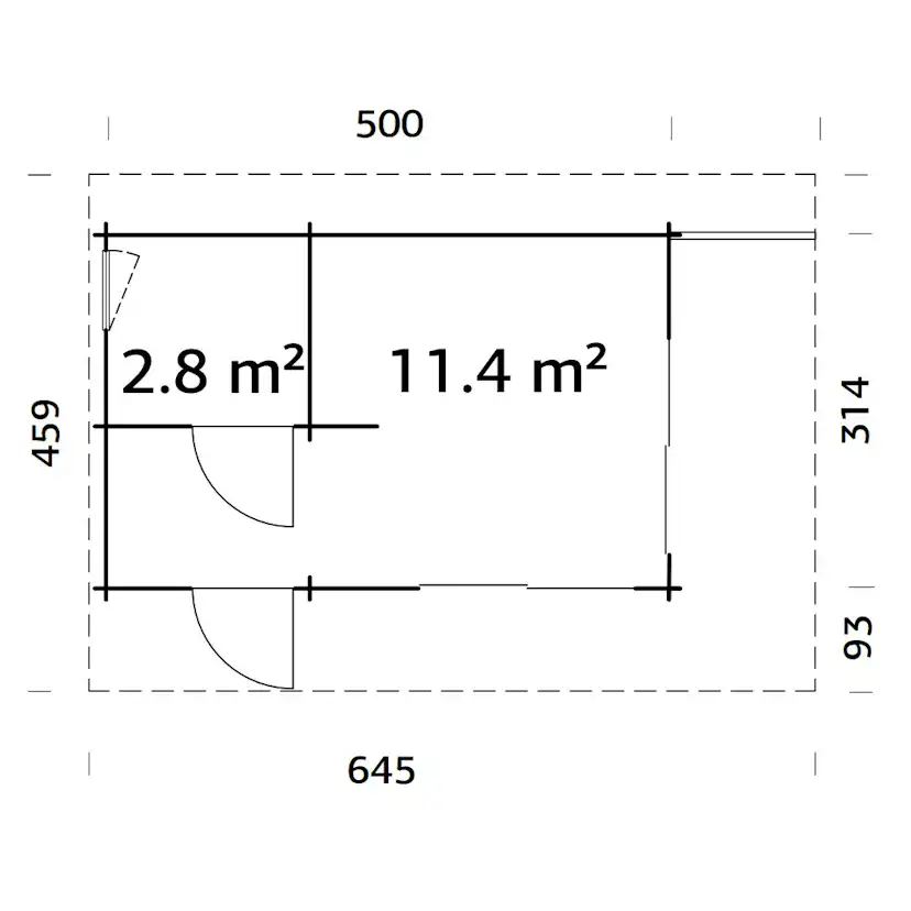 Trädgårdshus Palmako Cecilia 15,7 m2