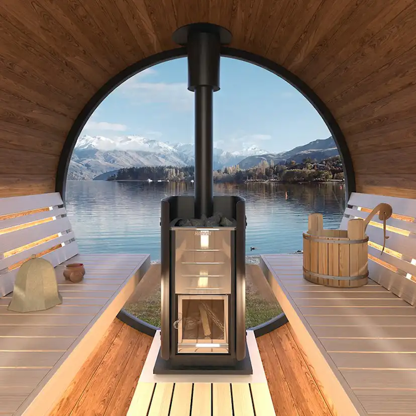 Bastutunna Nordkapp.NU PANORAMA Thermowood Omålad