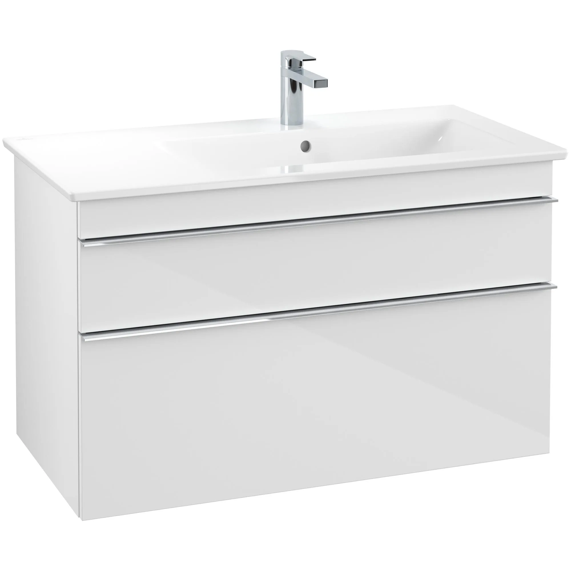 Tvättställsskåp Villeroy & Boch Venticello 95 cm med 2 Lådor för Ocentrerat Skåpstvättställ