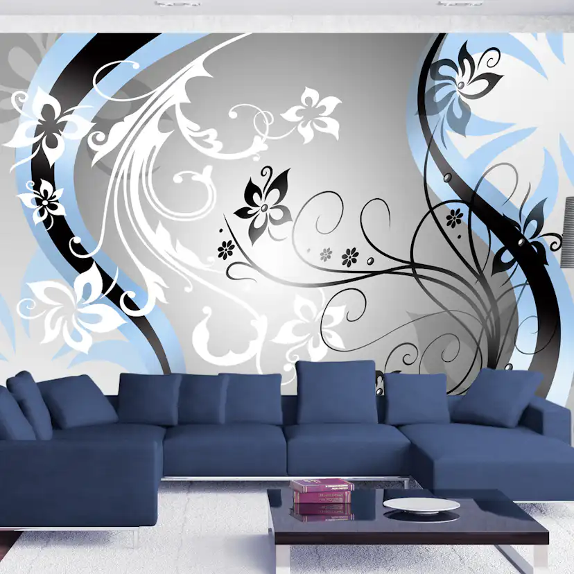 Fototapet Arkiio Art Flowers Blue