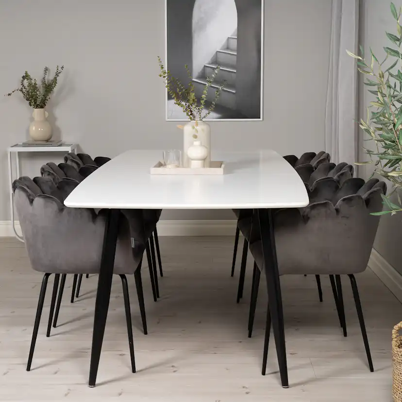 Matgrupp furniture/fashion Poker med 6 Limhamn Stolar