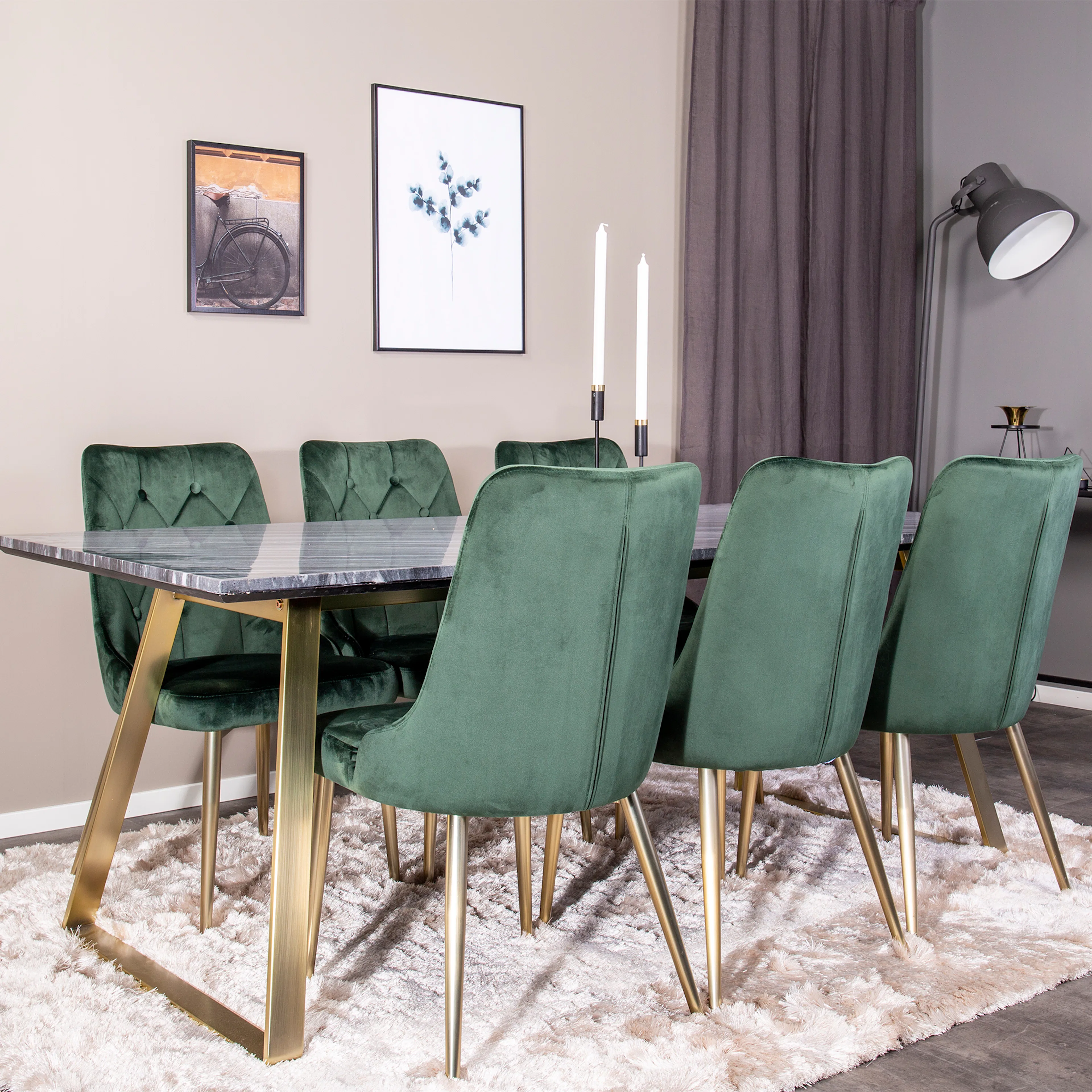 Svart/Mässing/Grön/Mässing