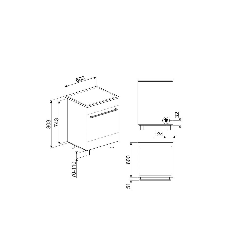 Induktionsspis Smeg - C6IMWHM2