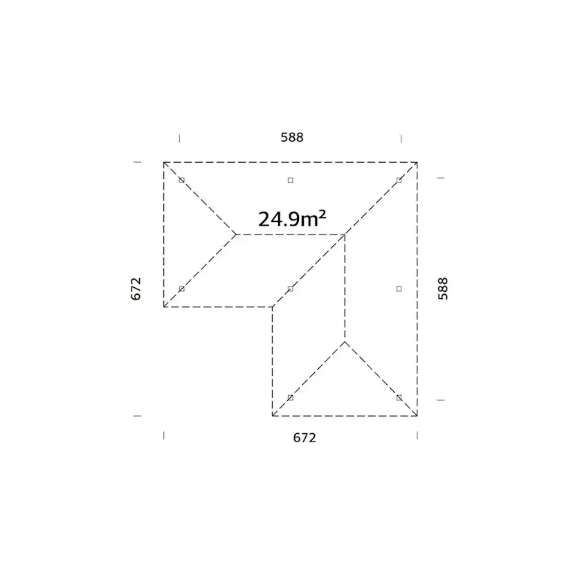Stuga Palmako Bianca 24,9 m2