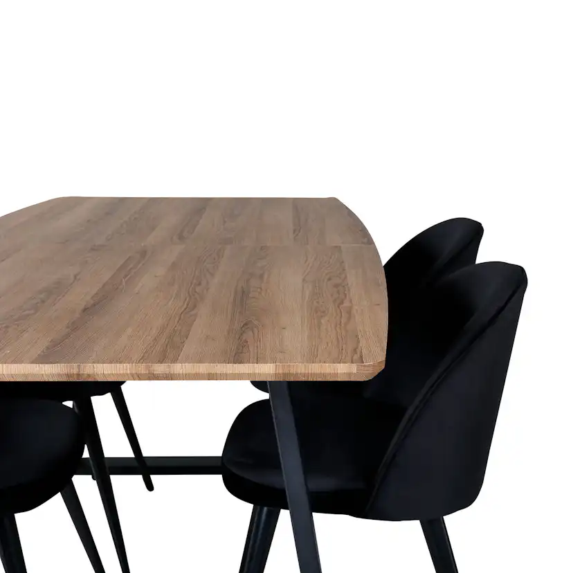 Matgrupp Venture Home Inca med 4 Velvet stolar