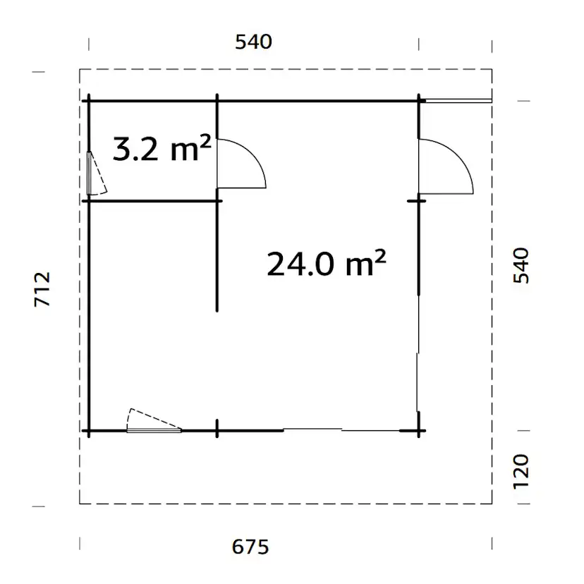 Trädgårdshus Palmako Cecilia 29,2 m2