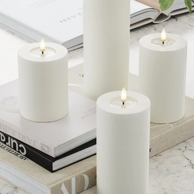 LED-Blockljus DeluxeHomeart 7,5x12,5 cm