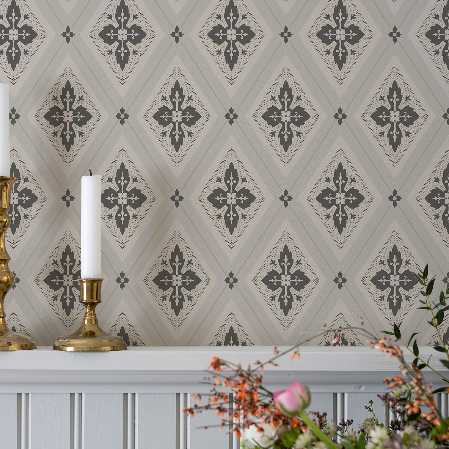 Tapet Duro Gammalsvenska Astrid Beige 692-03