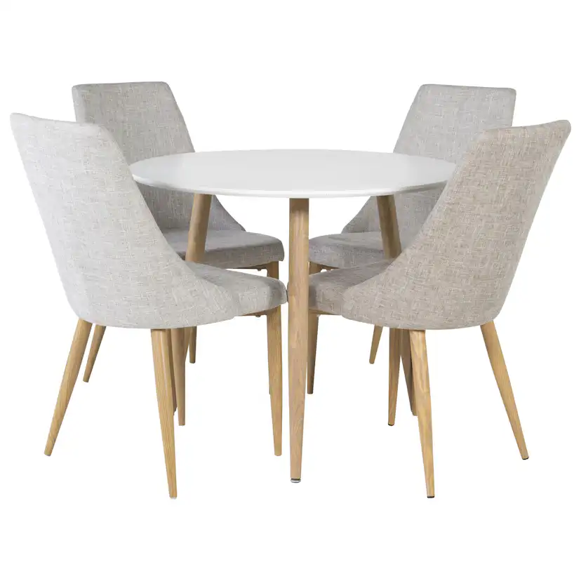 Matgrupp Venture Home Pobbie Runt med 4 Laura Stolar