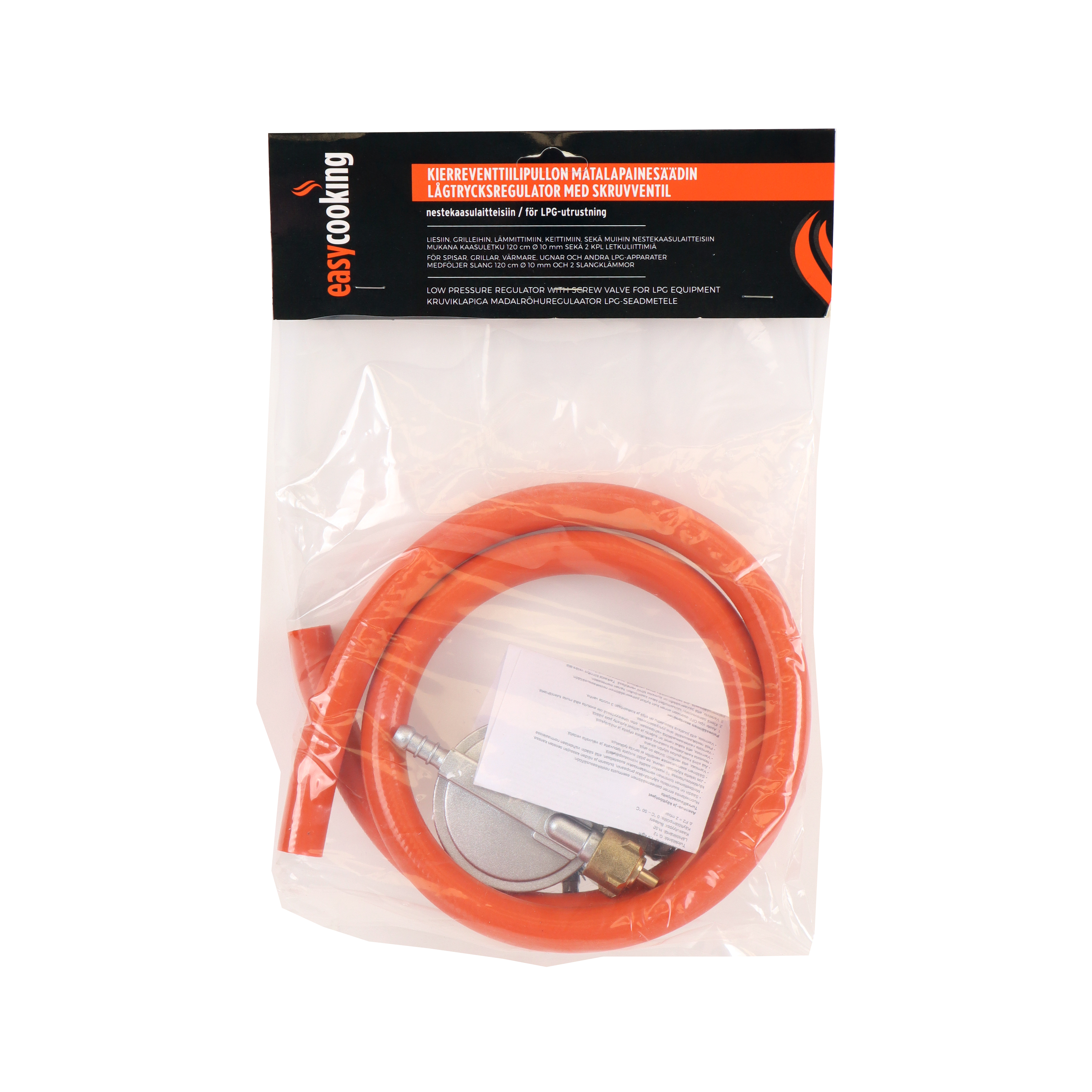 Easy Cooking lågtrycksregulator 120 cm för spiralventilflaska
