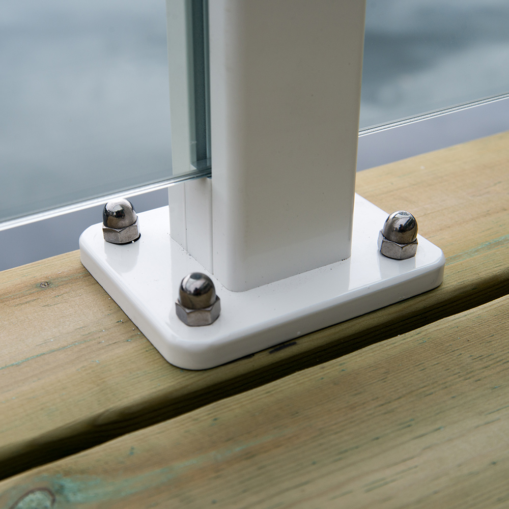 Mellanstolpe Novoroom Aluminium med Fot