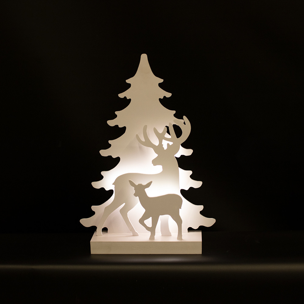 Juldekoration Nordic Winter 3D LED med Renmotiv