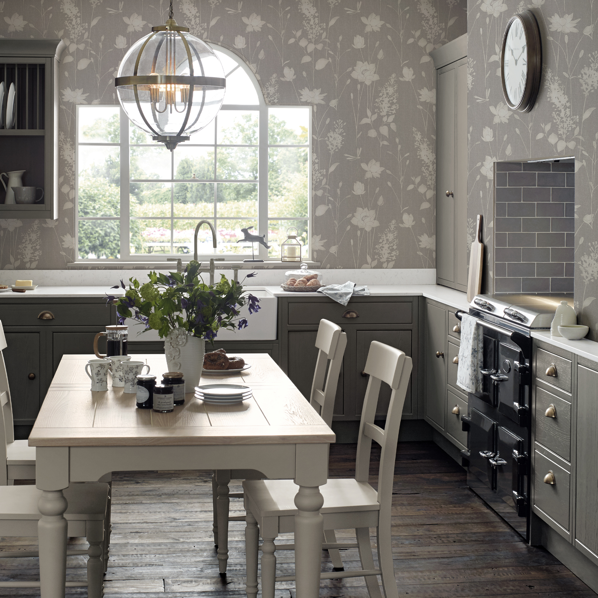 Tapet Laura Ashley Dragonfly Garden Steel