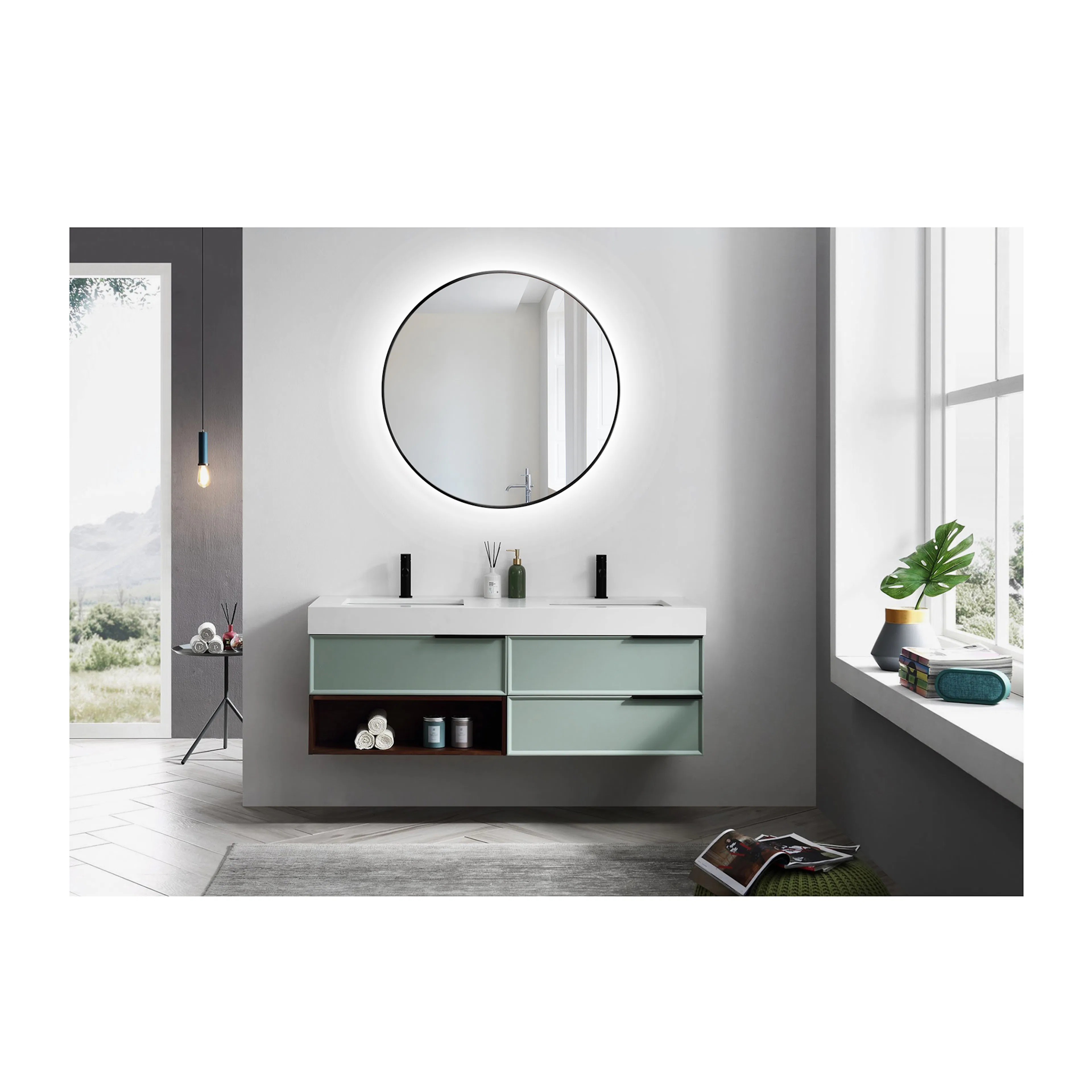 Mirror Bathlife SPIRA 100/C1 ECO (MBMS) Aluminium 1000 mm