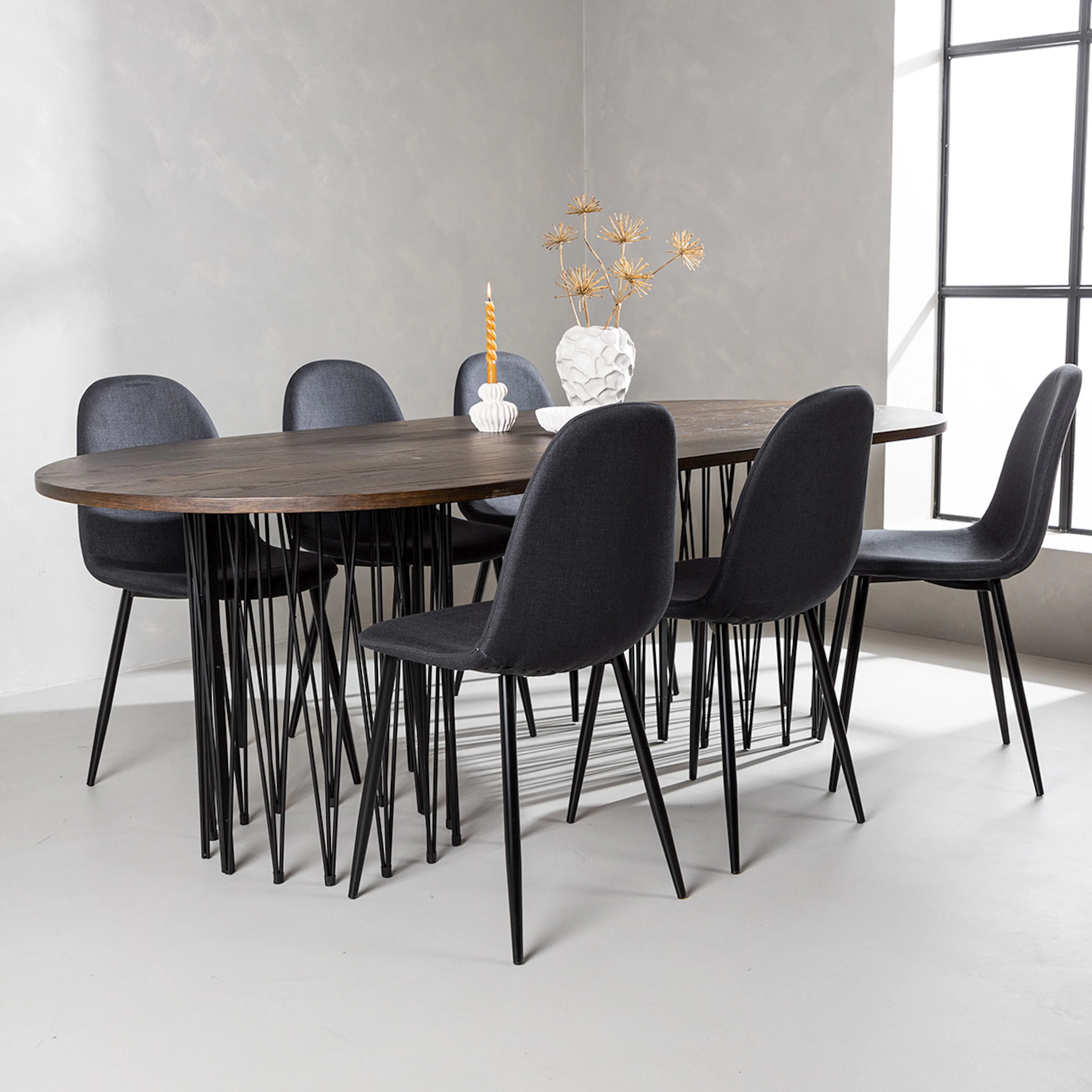 Matgrupp furniture/fashion Stone med 6 Polar Stolar