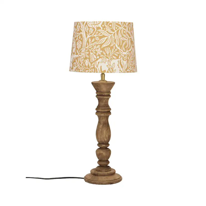 Bordsslampa PR Home Lodge Lampfot i Trä med Lampskärm