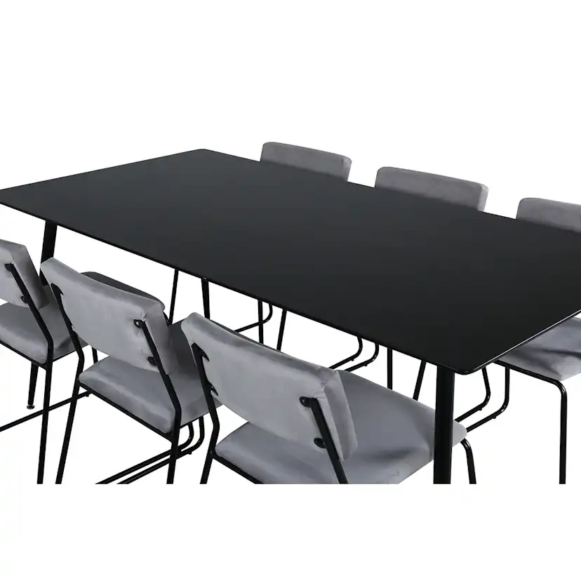 Matgrupp Venture Home Silvia med 6 Kungshamn Stolar Sammet