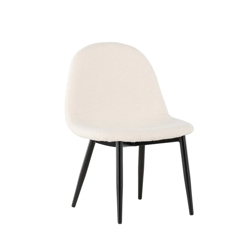 Polar Kids Dining chair 2-pack - White / Boucle FSC 100% Vit