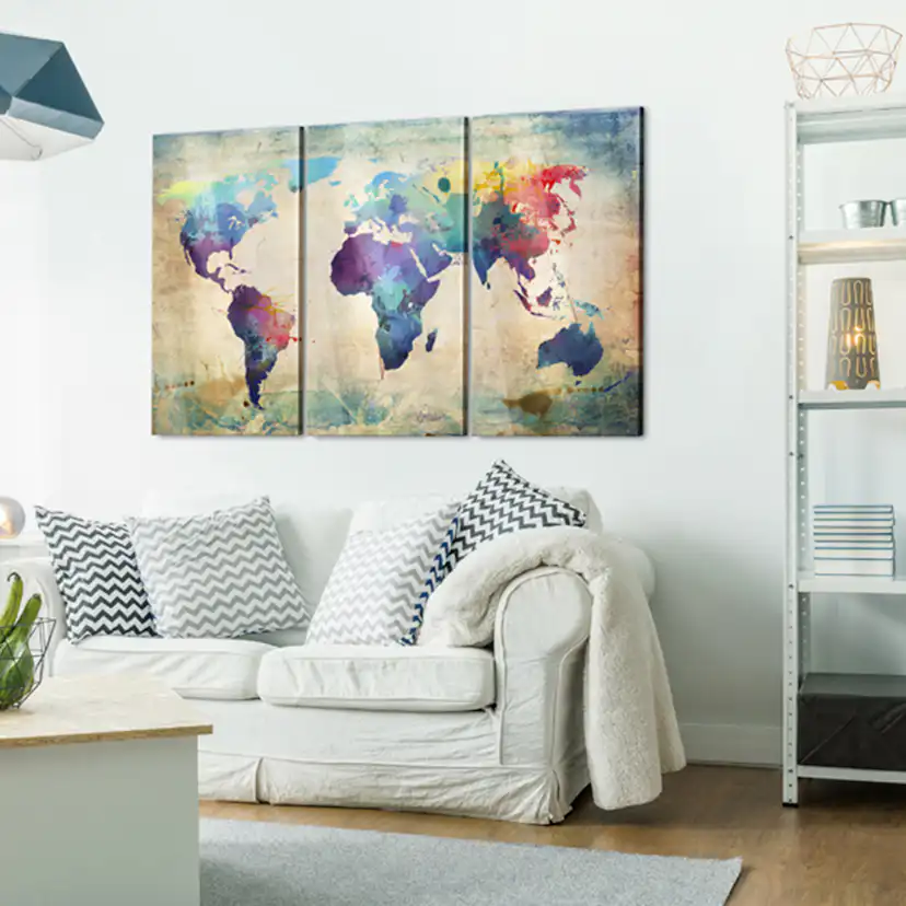 Akrylglastavla Arkiio Rainbow Map