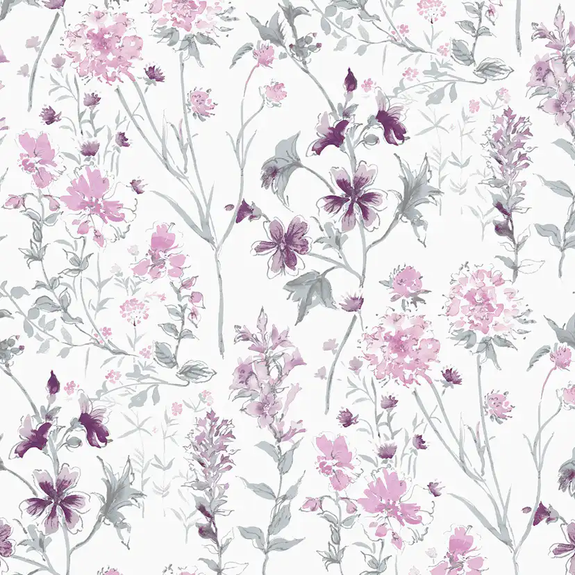 Tapet Laura Ashley Wild Meadow Pale Iris