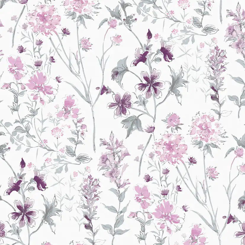 Tapet Laura Ashley Wild Meadow Pale Iris