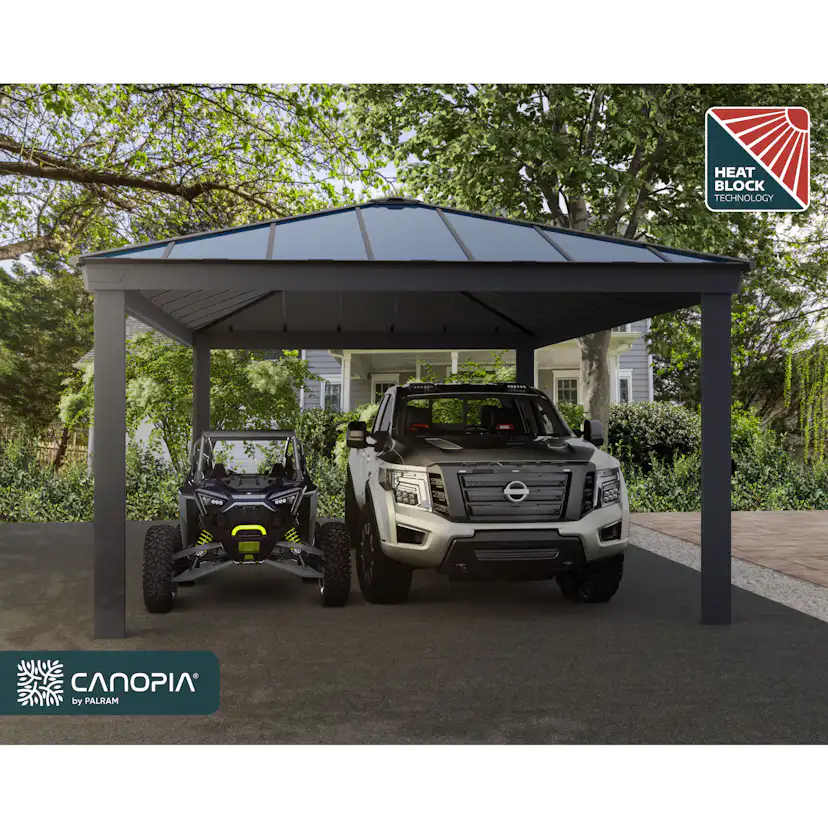 Carport Canopia by Palram Colorado Metall Dubbel Apex 4,3 X 6 m