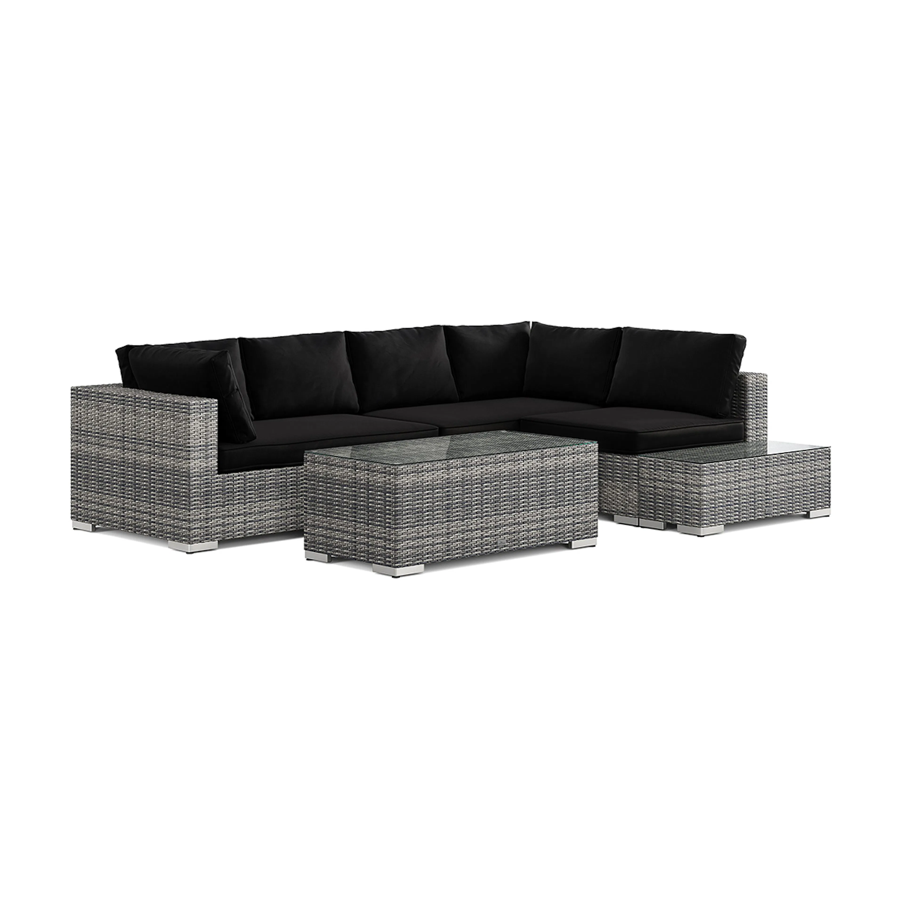 Loungegrupp Comfort Garden Bahamas utesoffa 5-sits vändbar schäslong med avslut och bord